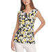 DKNY Sleeveless Printed Pleated Top